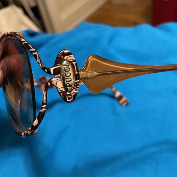 Emilio Pucci Womens Oversized Brown Sunglasses With Gold Accents - Picture 4 of 11